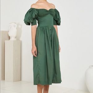 SWF Puff Sleeve Dress in Absinthe - Size XS